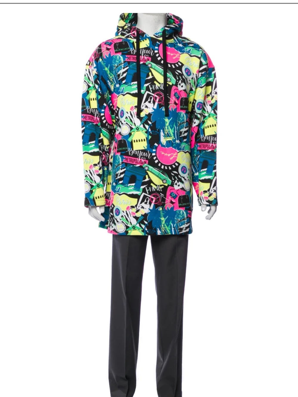 Balenciaga Paris City Print Hoodie